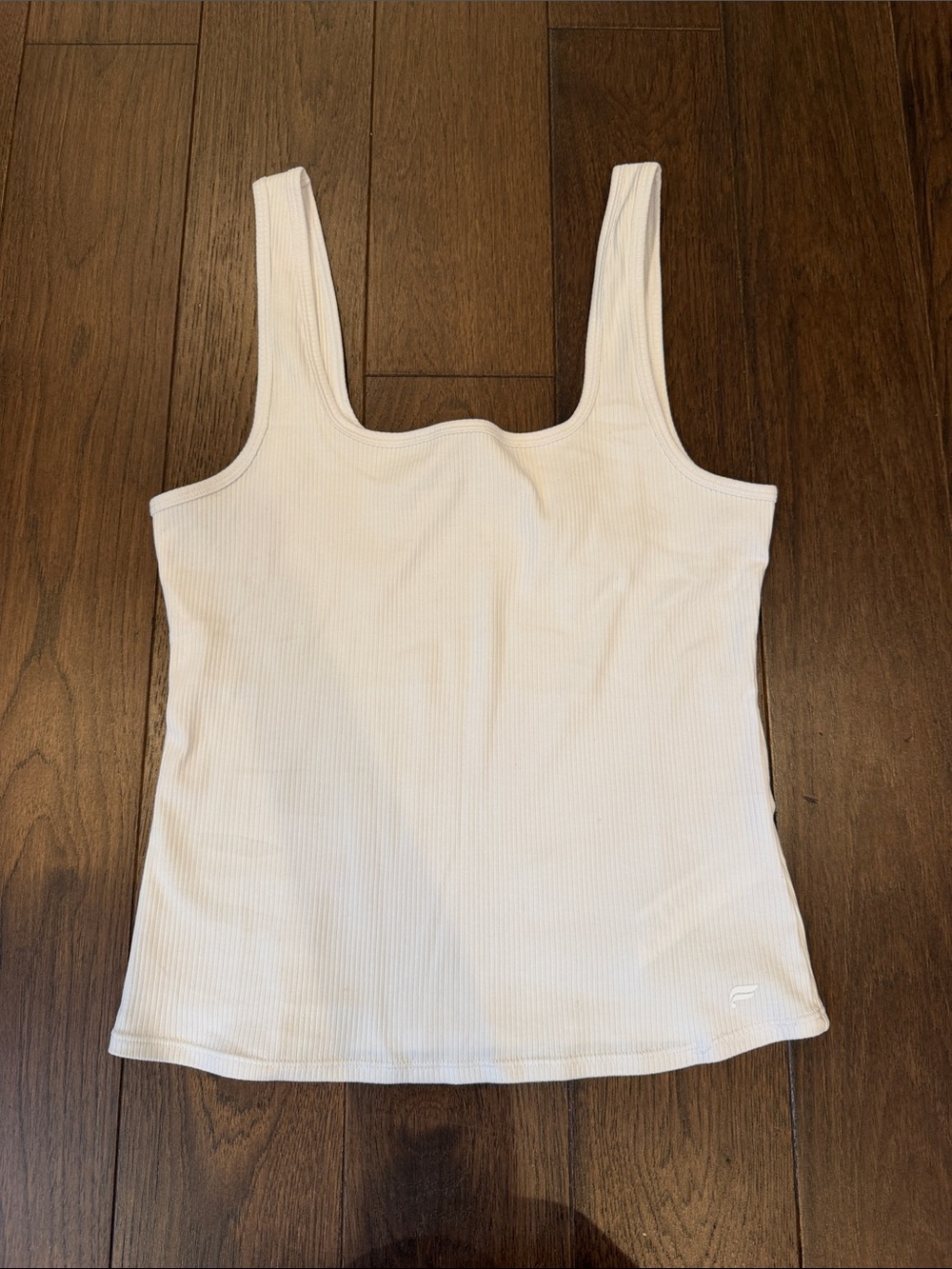 Fabletics Daily Rib Square Neck Tank in White Size XL - C71-002